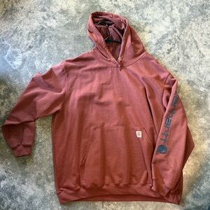 Carhartt Men's Brick Red Hoodie